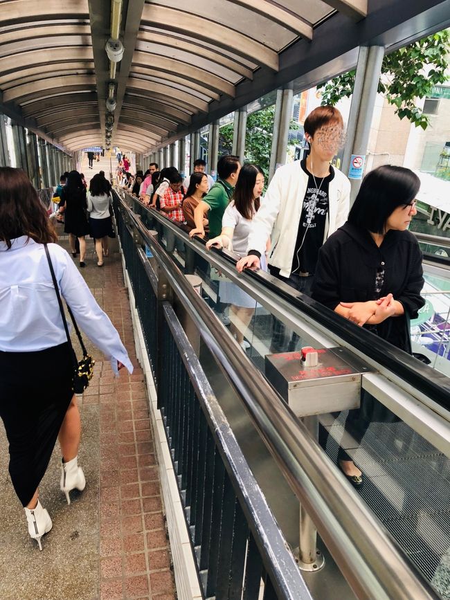 SOHOあたりで降ります。<br /><br />休憩所などもあったりしますが、終点まで本当に長々と続くのでいい具合に止めておかないと、あとは戻るのが大変になります・・（笑）。<br /><br />だいぶ前に一度だけ終点まで上がったことがあります。←暇だったもので・・。<br />達成感ありましたが、やはり戻るのに苦労した思い出が・・（笑）。