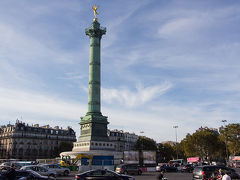 そんなオペラ座の前のバスティーユ広場に立つ、七月革命記念柱。
