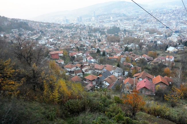 サラエボ・ロープウェイからの眺め。