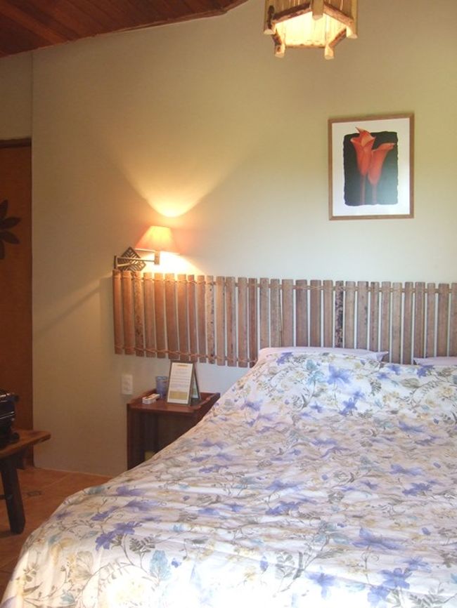 ようやく出発できたのはいいけど、暗闇の山道で運ちゃんも迷ってしまい、結局車で1時間ゆられてようやくホテルに到着。<br /><br />ホテルは、”この先立ち入り禁止”という立て札のあるフェンスのカギをはずして進んでいった、悪路というよりもはや道ではない山道の先にありました。体が上下左右にびゅんびゅんゆれるんですよ、一体どんなとこにあるんだ、このホテル。<br /><br />が、ついた先は信じられないくらいかわいい感じの洗練されたコテージ。昨日のとことはまったく雰囲気が違います。<br /><br />『Pousada do Parque - Chapada dos Guimarães』<br />Rodovia Emanuel Pinheiro (MT-251), Km 52 + 5 km à direita<br />℡：+55 65 99671-6876<br />www.pousadadoparque.com.br<br />