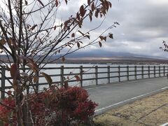 クルッと一周、湖畔の駐車場ですが
富士山は雲の中、残念
風が冷たかったですね

＝山中湖＝