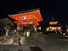 宴会終了後、希望者のみ清水寺のライトアップへ向かいました。