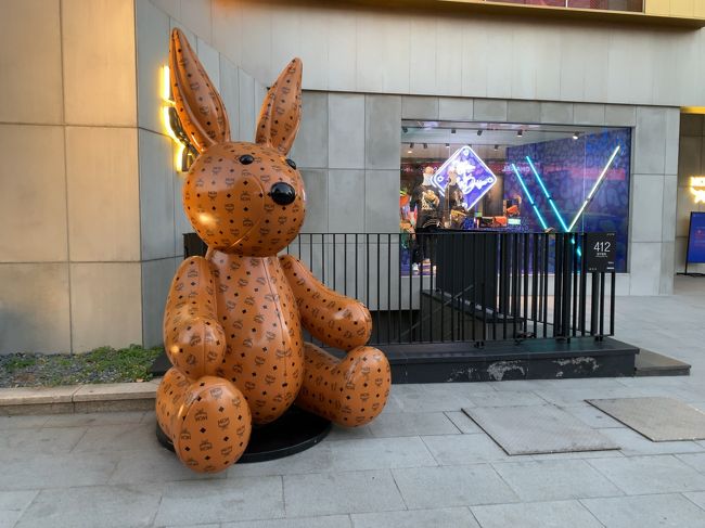 高級ブランドのショップもいくつもあるし。<br />若い方はこのウサ公と一緒に写真撮ってました。<br />