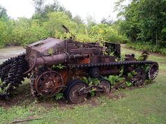 これは旧日本軍の戦車です。乗員３名です。