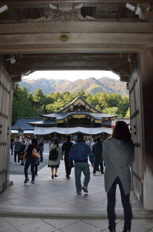 随神門から見える拝殿その奥に御本殿があります。