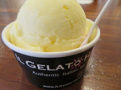 IL GELATO CAFEでジェラートを食べる。
非アルコール性脂肪肝(NASH)の私は、栄養士さんに「アイスは、一生食べなくていいデザートですから。」と言われているにもかかわらず、掟を破る。