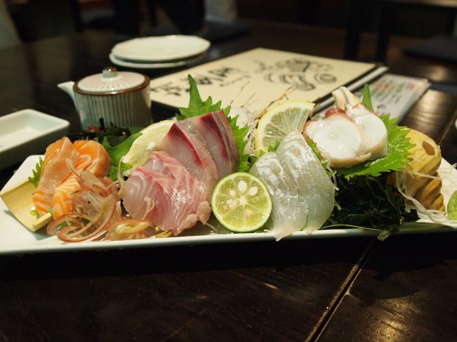 なんだかんだ注文し、中でもお刺身が美味しかったです。