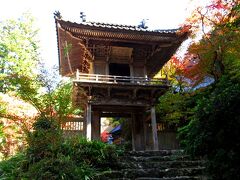 境内が広いのであっという間に1時間が経ち、次の岩瀧寺へ。岩瀧寺も10年ほど前に訪れたことがありますが、平成26年の台風の被害によって修復工事が行われていて、雰囲気はがらりと変わっていました。石段から山門にかけては東宝映画の「源氏物語－千年の都」でロケ地となりました。