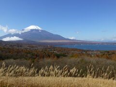 富士山ライブカメラで調べたところ山中湖は雲がなかったのでやってきました。
パノラマ台です。