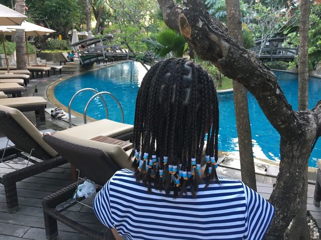 スパを終えてホテルに帰ると娘がこんなんになってました～～