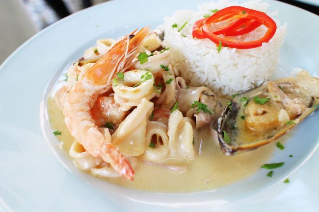 いかの濃厚ソース料理。