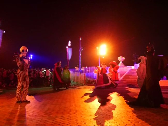 ステージのショーが終わるとまた降りて、行進していきます。