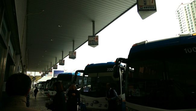統営バスターミナル。<br />釜山や馬山、仁川空港まで、ここから色んな場所に行けるのですね～。<br />行き先は漢字でも表示されているので、ハングルが読めなくても大丈夫かと。<br />バスに乗る際にも、ドライバーがチケットのチェックをするので間違えて違う行き先のバスに乗っちゃう…っていうのはないと思います。