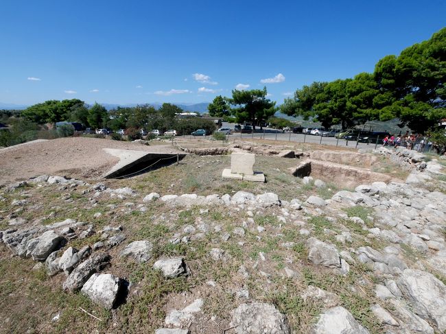 2018.8ギリシアザキントス島,ペロポネソス半島ドライブ旅行30-ミケーネ遺跡,アトレウスの宝庫,獅子門,円形墓地,王宮