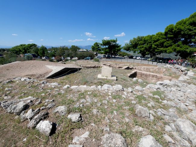 2018.8ギリシアザキントス島，ペロポネソス半島ドライブ旅行30-ミケーネ遺跡，アトレウスの宝庫，獅子門，円形墓地，王宮