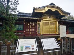 金箔がはられた豪華な唐門です。