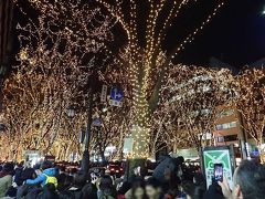 勾当台公園駅から地上の定禅寺通へ着いたのは午後５時２５分頃。
あまりにたくさんの人で身動きがとりずらい状態でした。