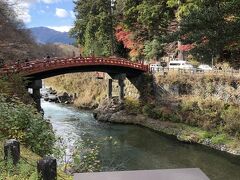 旧　日光軌道橋梁跡から神橋を望む