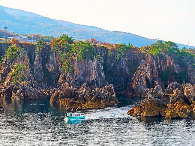【特別訳あり特価】 佐渡島-6 尖閣湾a 揚島遊園-展望台の眺め ☆断崖絶壁/無数の岩礁 絵画