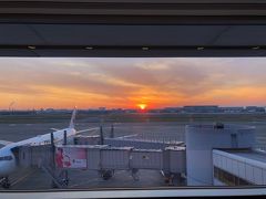 さくらラウンジからの羽田空港の夕焼け
とても綺麗に見れました