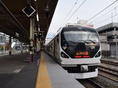 帰りは中央線で乗るのはこれが最後になりそうな２５７系で。
まだまだ１００名城の旅は続きます。