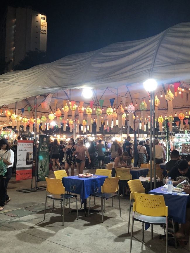 「ナイトバザール」<br /><br />朝 羽田を出て、エアチャイナで北京乗継を経て夕方にチェンマイへ！！<br /><br />ホテル近くのナイトバザールへgo。