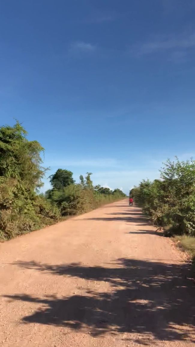 舗装されていない、ダートをひたすらまっすぐに。<br />こんな道が大好きです。