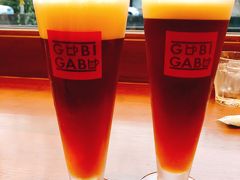 クラフトビールをいただきました。
カニビール?&#127866;
湯上りの1杯最高です！