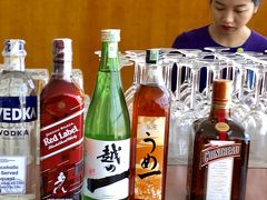 こちらのラウンジにもチョイお邪魔。

こちらのバー・カウンターではお姉さんが作ってくれるとかで
ウオッカ、トリプルのソーダ割を、おまけにうめ酒も入れてねと！

お姉さん、訳わからんオーダーに呆れながら
作ってくれました・・あざ～～す！
