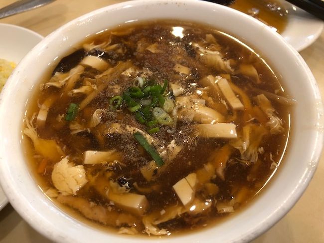 特別に御一人様用にしていただいた酸辣湯。60元。<br />それでも多すぎます。