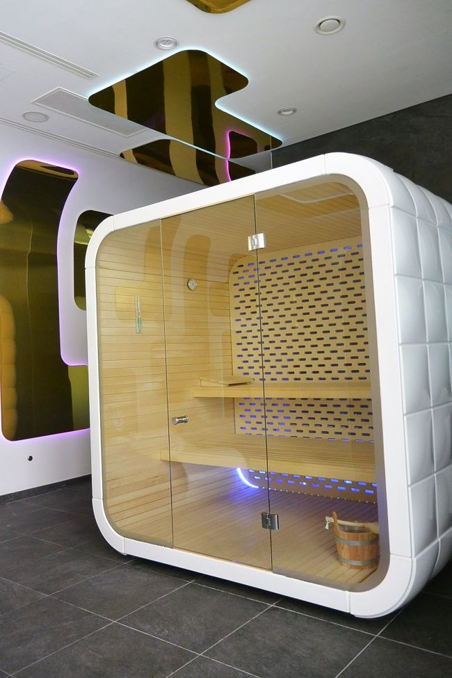 『Swiss Hotel Sarajevo』6階にあるスパ『Golden Rain Spa』のフィンランドサウナ。