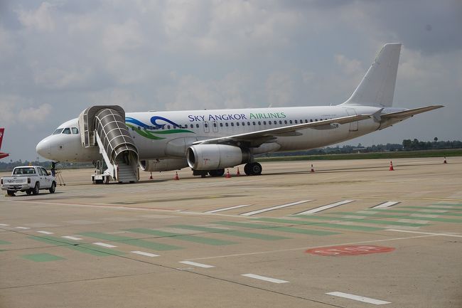 ●シェムリアップ国際空港<br /><br />スカイアンコールエアラインズ。<br />