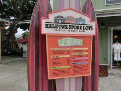 11:15
【ハレイワ(Haleiwa)】に着きました。古き良きハワイらしい街並みが残っている場所だそうです。こちらで1時間強フリータイム。ガイドのＭさんからシェイブアイスやチキンなどの名物を伺ったので、チェックしてみます！