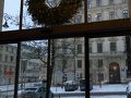 朝起きると外は真っ白、雪景色。　９時にホテル出発、テルチへ２時間のドライブです。
