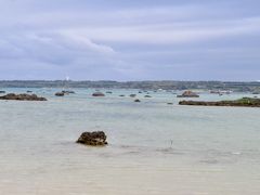 その隙間の北側が『佐和田の浜』です。

遠浅な浜にゴロゴロと大岩が点在してるのが特徴的です。