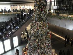 巨大なクリスマスツリーも駅前に。