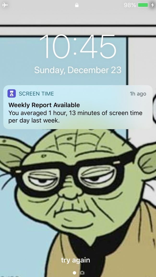 わしの　ロックスクリーンｗ　左上のエアプレーンモードの飛行機型がいとおしいｗ