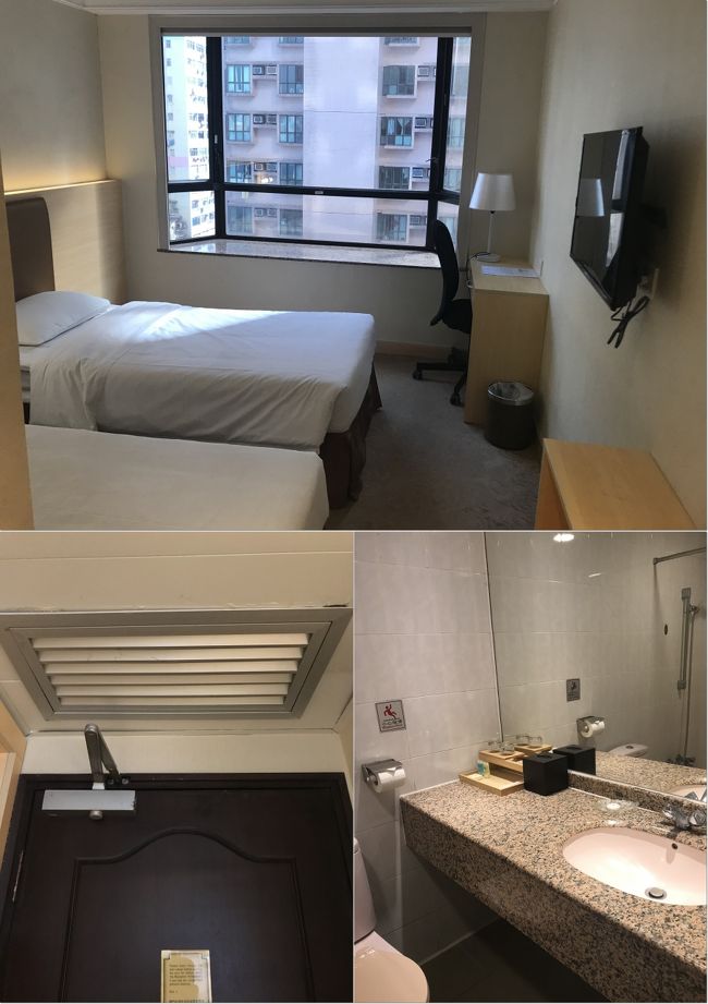 ホテルはひと昔のホテルって感じです。最初案内された部屋の換気口が壊れていて、ガタガタとものすごい騒音を発するので、すぐさま部屋を変えてもらいました。部屋も殺風景で、設備の古さも否めませんが、フロントのおじさんも、ハウスキーパーのおばちゃんも、親切でしたよ。ちなみにルームウェアはないので、必要なら持参してくださいね。