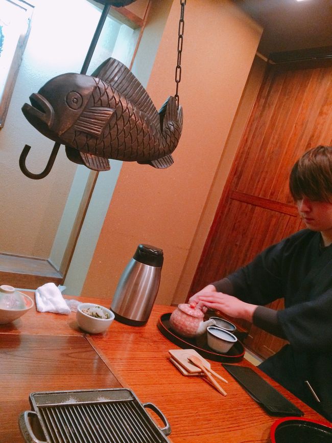 囲炉裏風の食事処