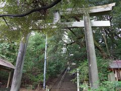 長浜神社に行ってきました。
長浜神社は、出雲国風土記に登場する「国引き」の神話に登場する、八束水臣津野命をおまつりする神社です。

かなり長い階段を上って社殿へ。