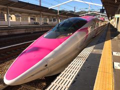 岡山駅からは、2018年の夏の運行開始以来ずーっと乗りたい(というか写真撮りたい)と思っていたHello Kitty新幹線にちょっとだけ(2駅間のみ)乗ります!　こだま730号として毎日運行しています。

たった30分だけだし、車両や車内の写真を撮るので忙しいかな?と思ったので、敢えて指定席は取らず、自由席にしました。