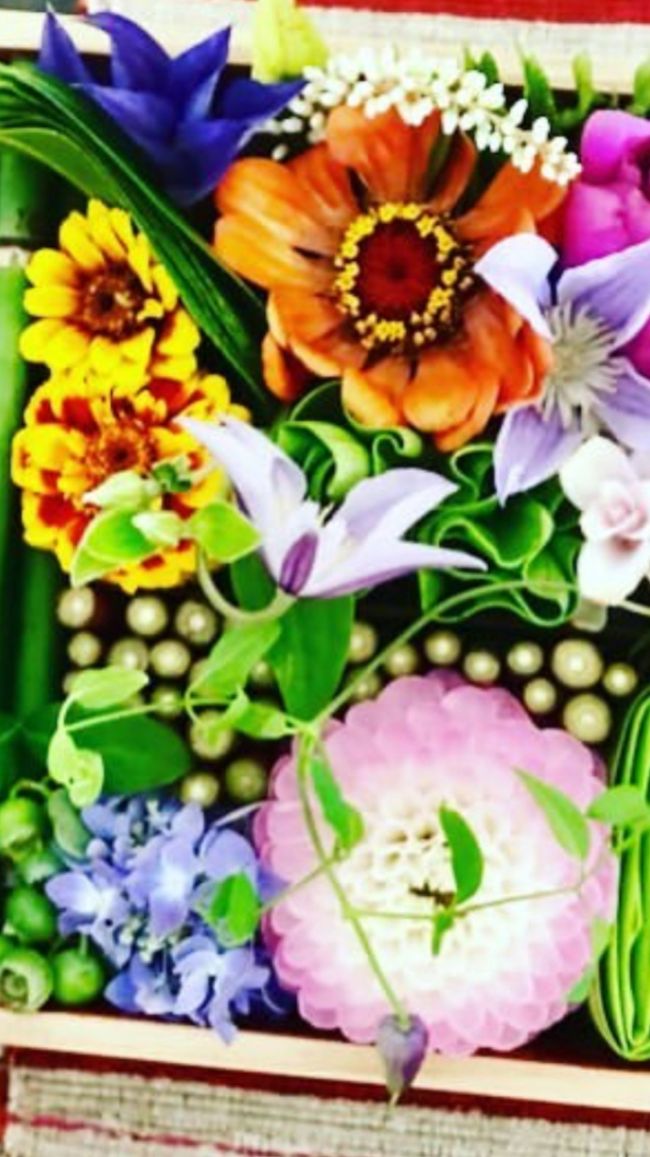 けいたちゃんのお花のお弁当<br />眼福！