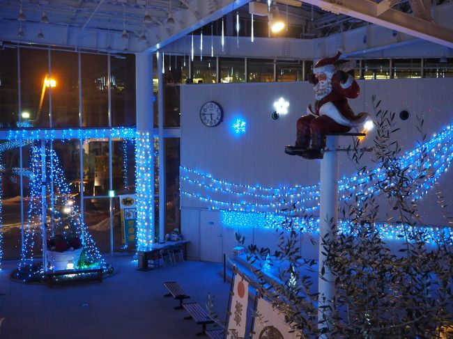 タワーから降りてくると、このアクアリウムに出ます。ここもクリスマスイルミネーションできれいです。