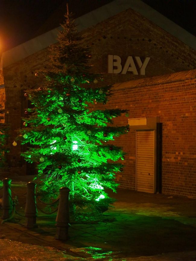 さて、赤レンガに戻ってきました。<br />夕方から歩行者天国になります。<br />道沿いの木もデコレーションされています。