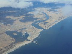 名取市上空
東日本大震災時　津波に襲われた地区です
