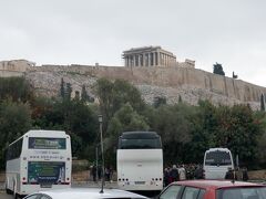 12月14日(金)午前　アテネ市内観光。アクロポリスに到着。2010年にも来ました。