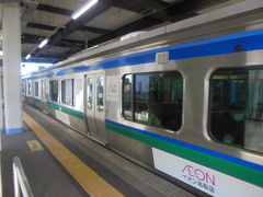 名取駅に到着　
ここで福島行きに乗り換え