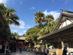 青島快晴！
青島神社をお参りしてきました。
ヤシの木と神社！宮崎らしい光景です。