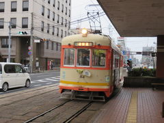 松山駅前から次の電車で西堀端電停へ向かいます。