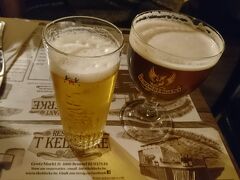 別行動していた日本からの友人たちとも落ちあってレストランへ。ベルギービールで乾杯！